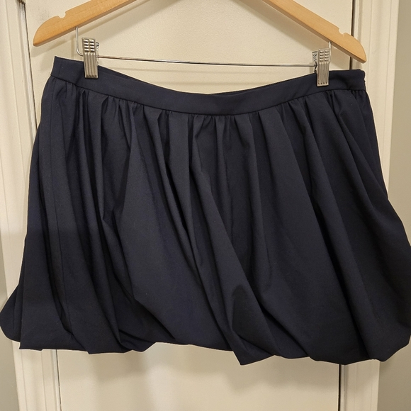 Zara Navy Blue Pleated Balloon Voluminois Hem Mini Skirt (Bloggers Favorite) XL - Picture 5 of 9